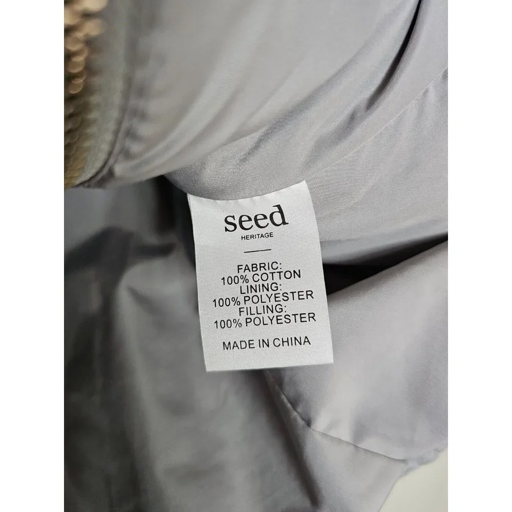SEED HERITAGE quilted vest women's size 6 removeable hood grey padded puffer - Picture 7 of 11